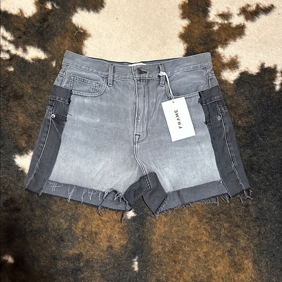 FRAME layered denim short - Picture 3 of 4